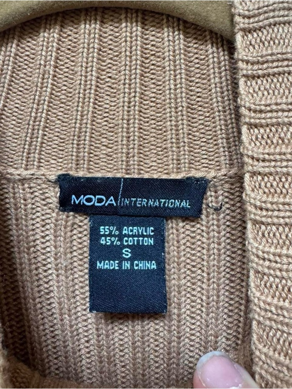 Moda international y2k zip up ribbed sweater with clasps - Picture 7 of 8